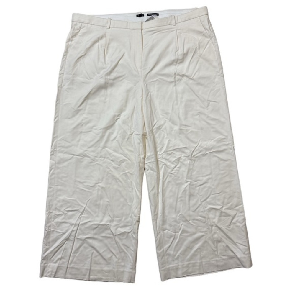 ⭐️NWT-  J. Crew Ivory Wide-Leg Cropped Pants - size 22